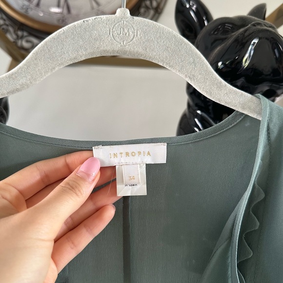 Intropia olive long sleeve dress - Picture 5 of 7